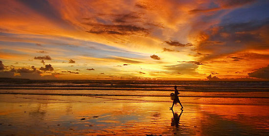 Indahnya Indonesiaku Pantai Kuta, Pantai Dengan Sunset