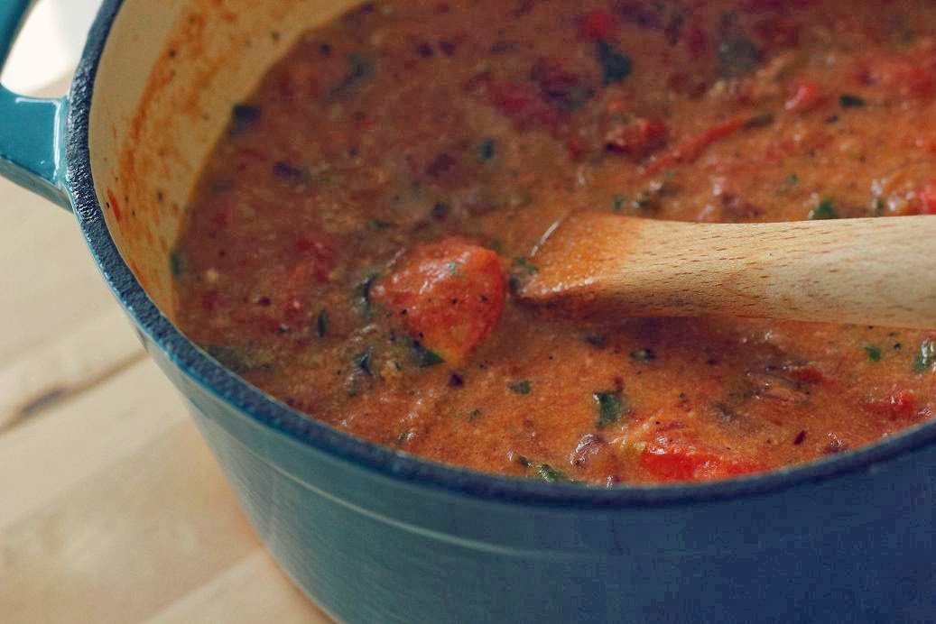 sweet miscellany Roasted Tomato Coconut Milk Soup