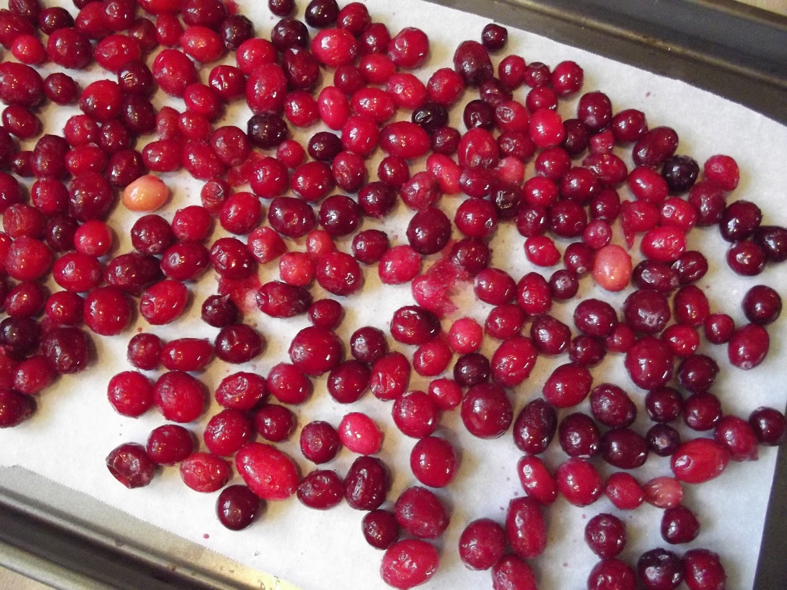 The Old Granite Step Drying your own cranberries.