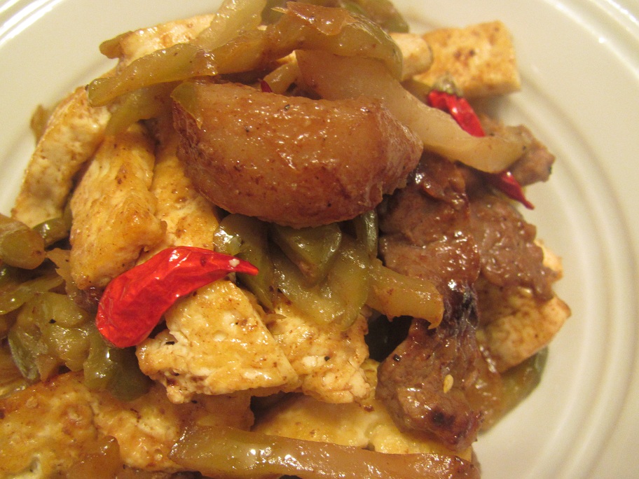 Stir Fry Tofu with Beef Chinese Mustard