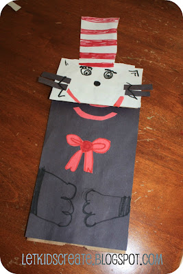 puppet book report let create cat in the hat paper bag puppet puppet book report let create cat in the hat paper bag puppet