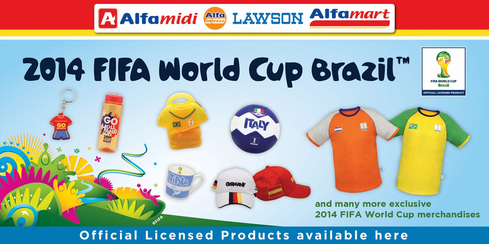 Alfamart official partner merchandise FIFA piala dunia Brazil 2014 Alfamart official partner merchandise FIFA piala dunia Brazil 2014