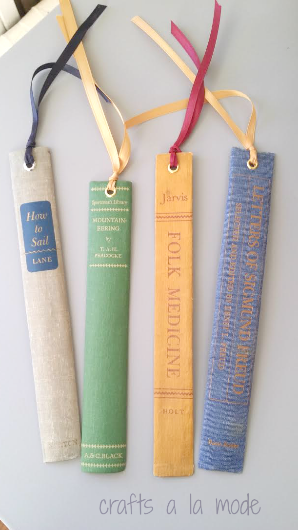 Bookmarks from Old Book Spines
