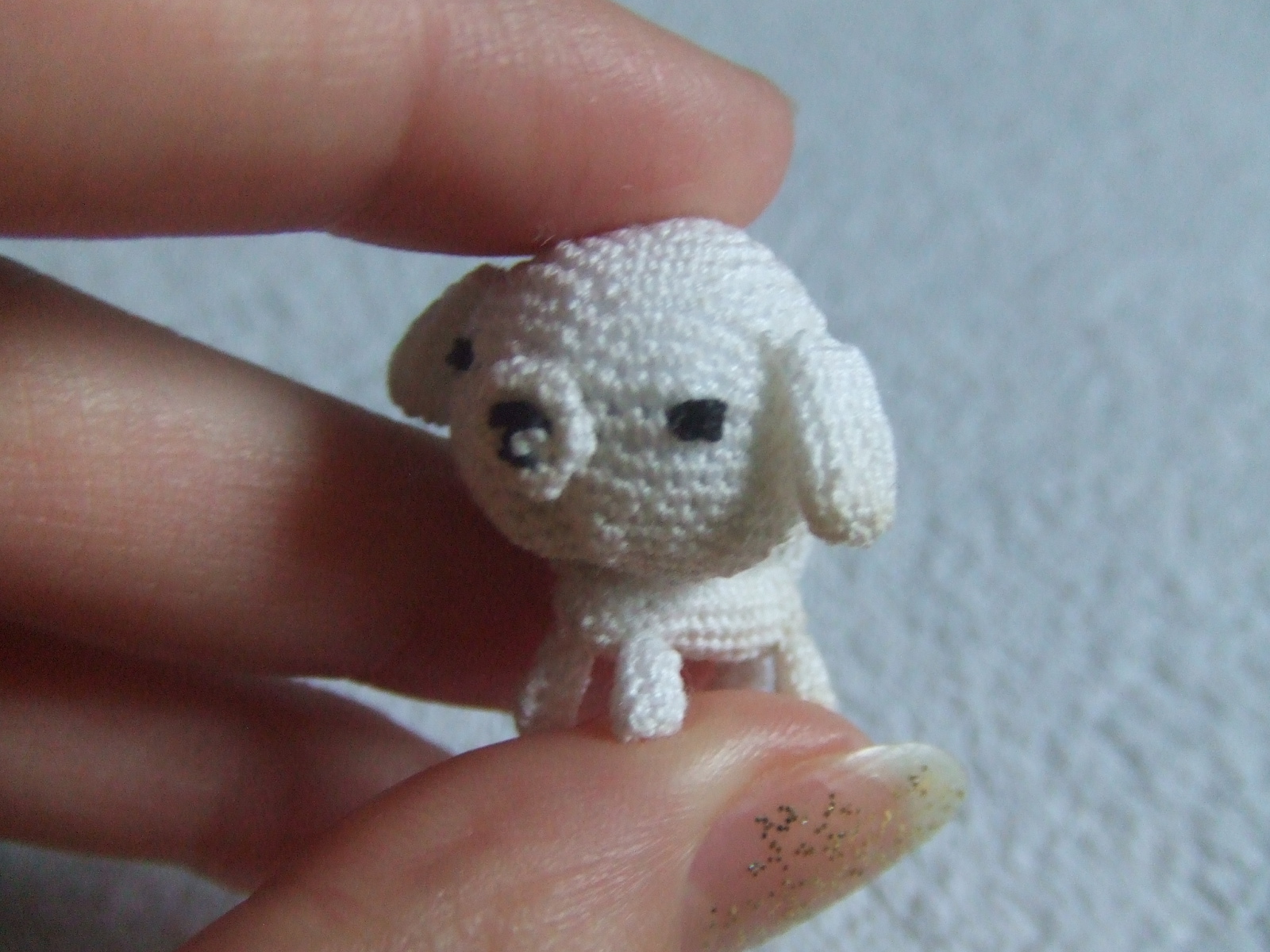 Zombie Lili: Another Mini-Mini Amigurumi dog