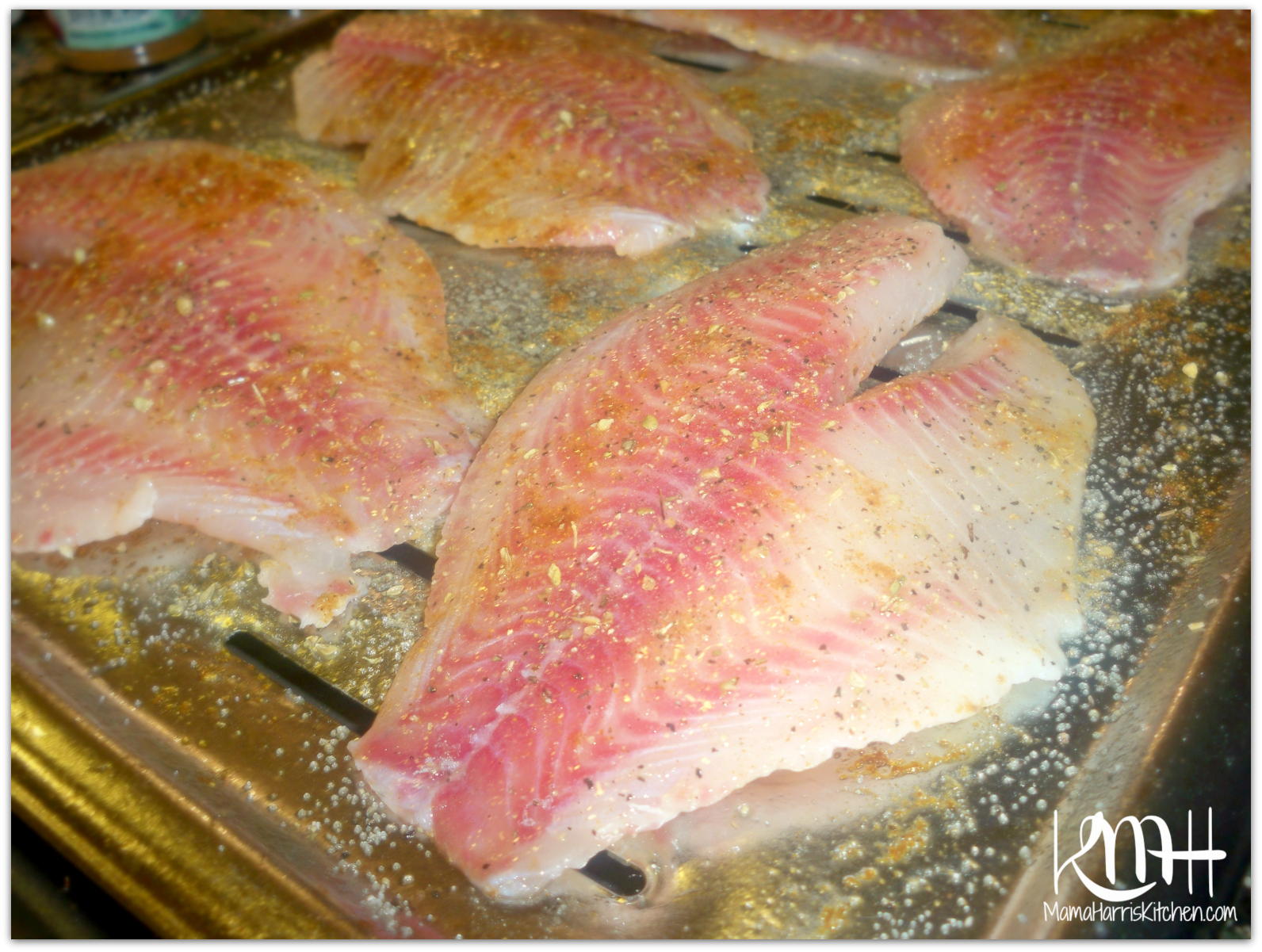 Mango Chutney over Broiled Tilapia Mama Harris' Kitchen