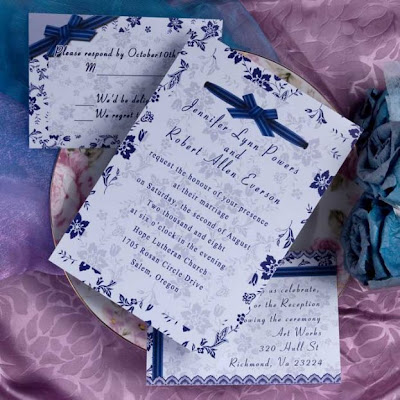 purple wedding invites