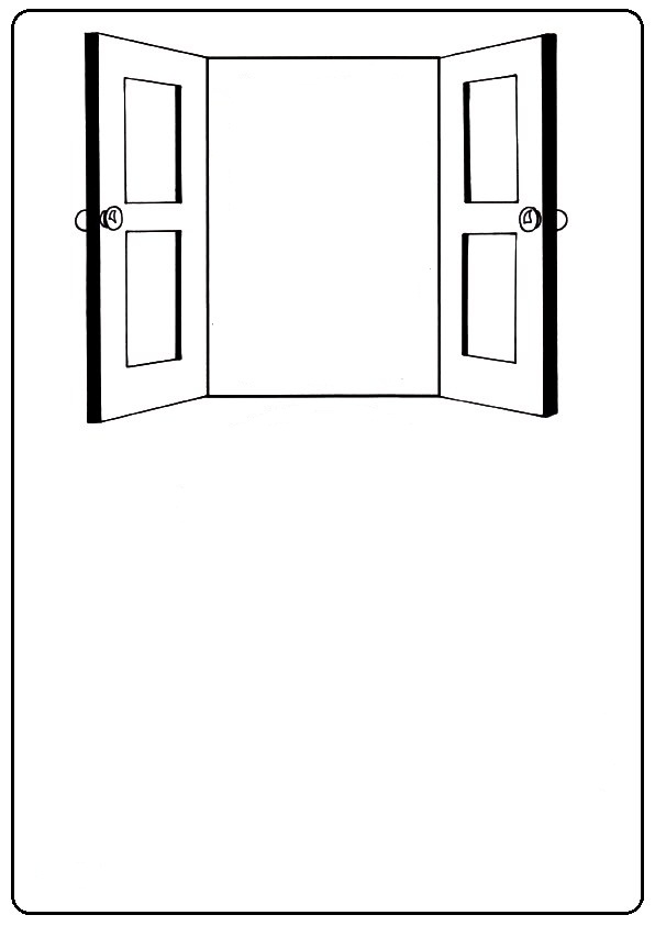 Dibujo Para Colorear Mantener La Puerta Abierta Dibujos Para
