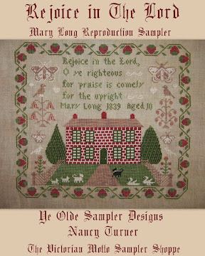 Rejoice in The Lord, Mary Long Reproduction Sampler