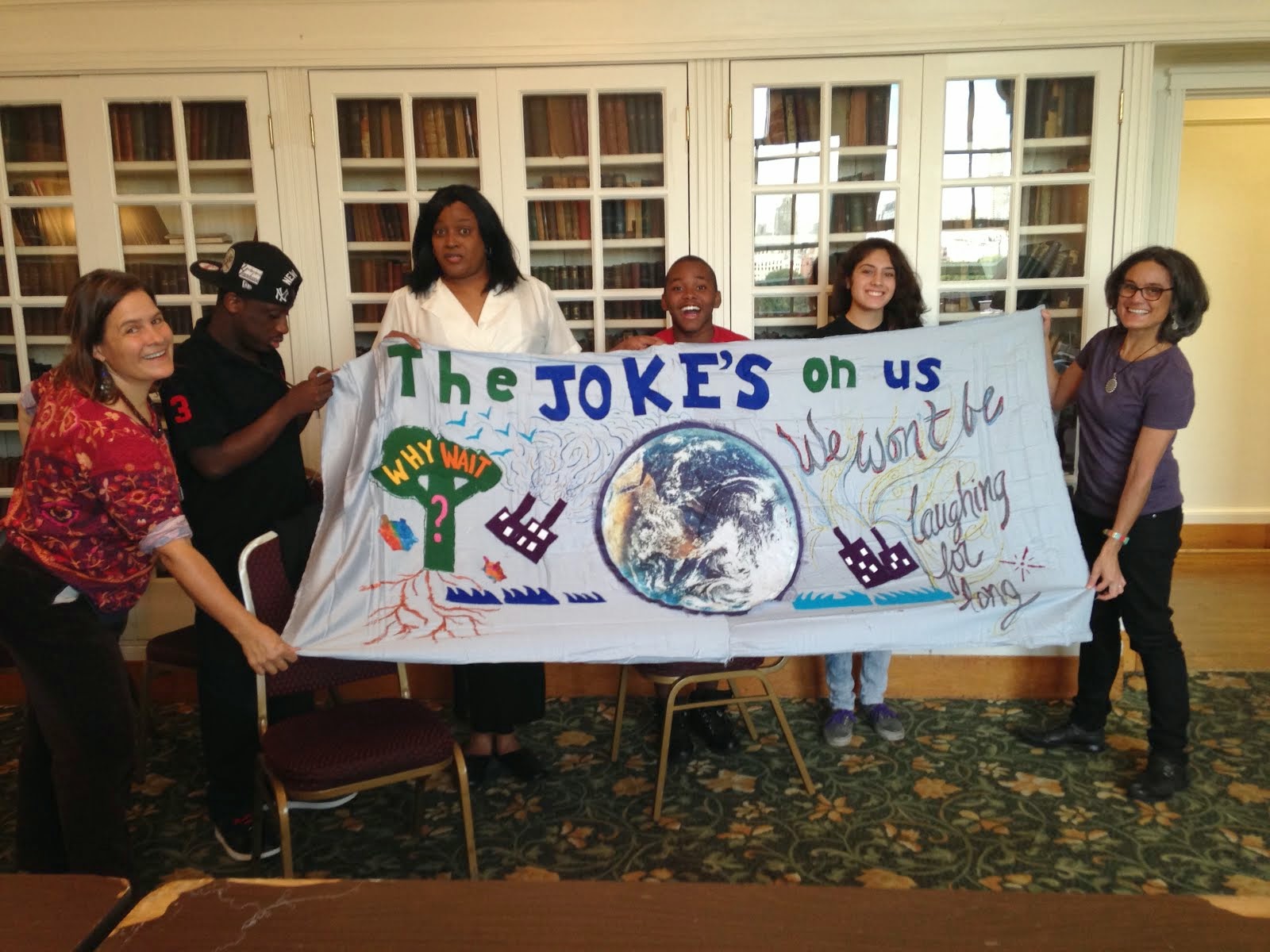 TEEN BANNER AT CLIMATE MARCH!