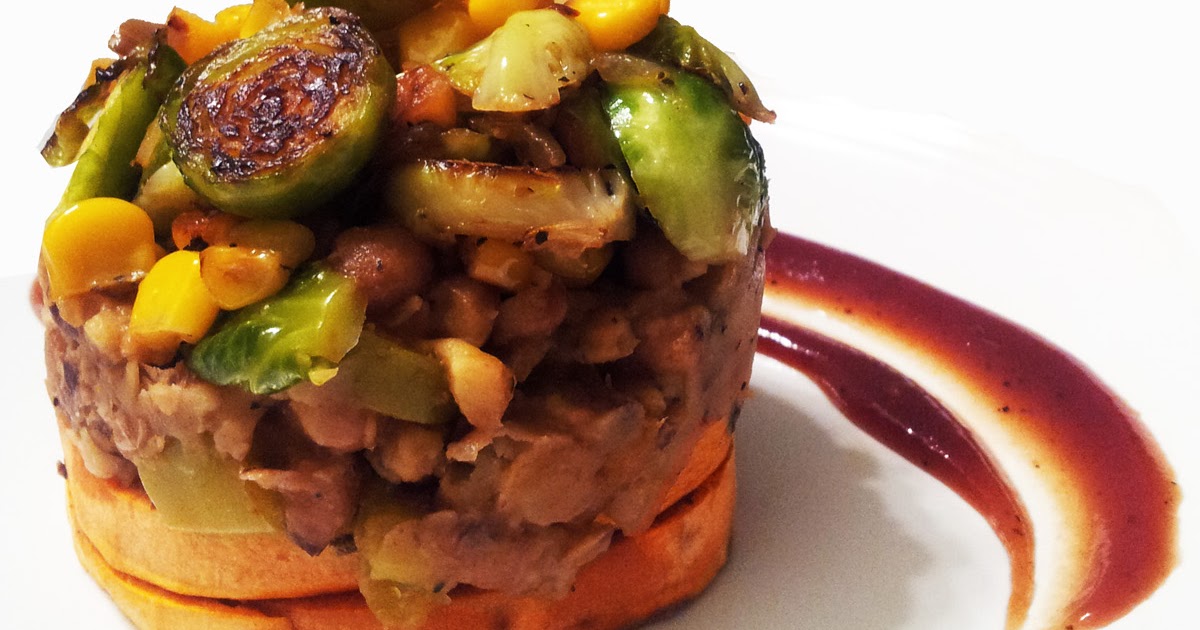 A Profound Hatred of Meat Roasted Sweet Potato, Black Eyed Peas, Corn