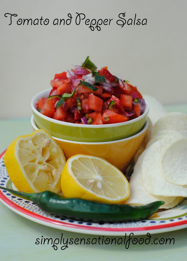simply.food Tomato and Pepper Salsa Secret recipe Club challenge 21st