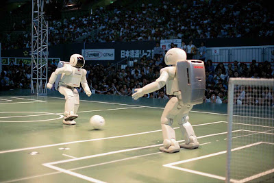 Image of Robots Playing football: Intelligent computing