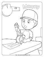 handy manny coloring pages