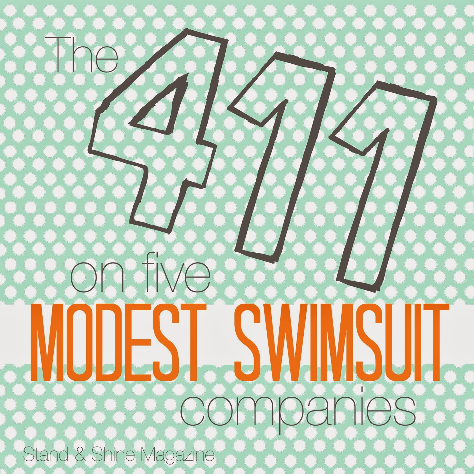 Stand & Shine Magazine The 411 on 5 Modest Swimsuit Companies