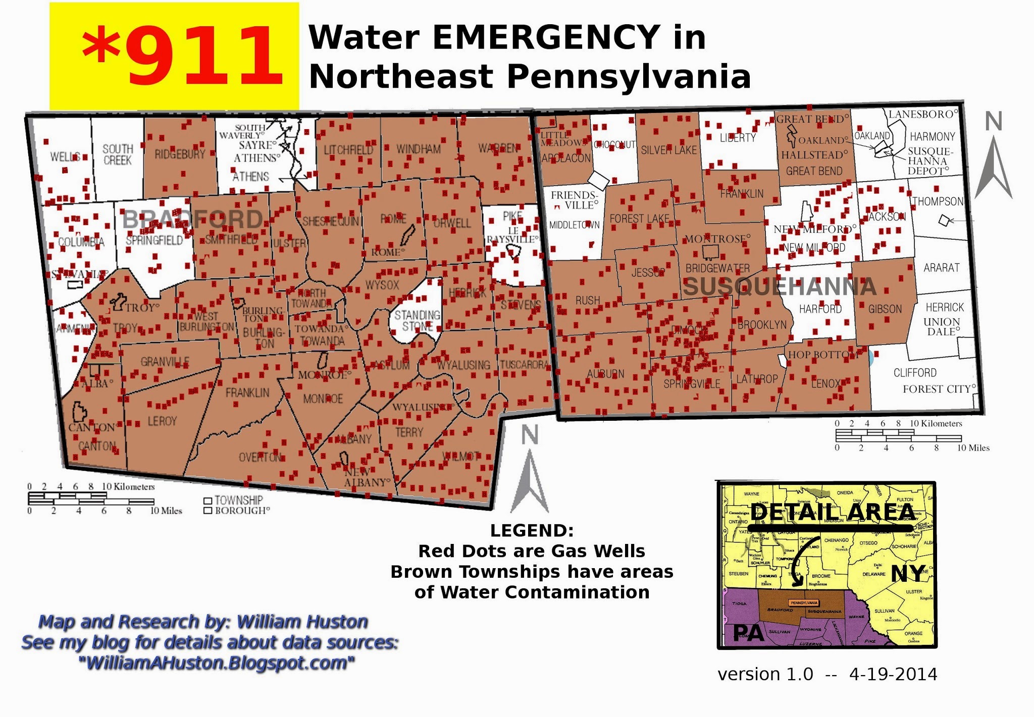 of water contamination from gas drilling and fracking this map represents 220 individual complaints all townships colored brown have of water contamination from gas drilling and fracking this map represents 220 individual complaints all townships colored brown have