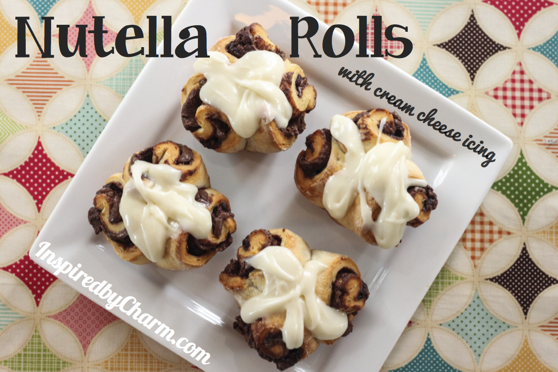 Nutella Rolls with Cream Cheese Icing