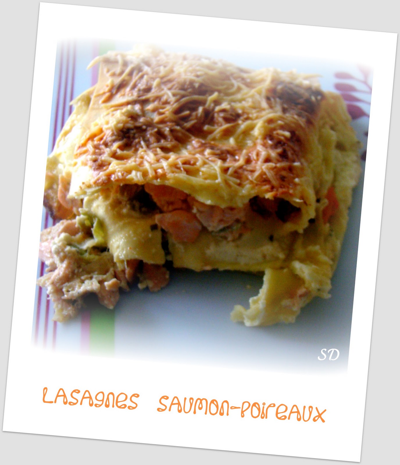 Lasagnes saumon-poireaux