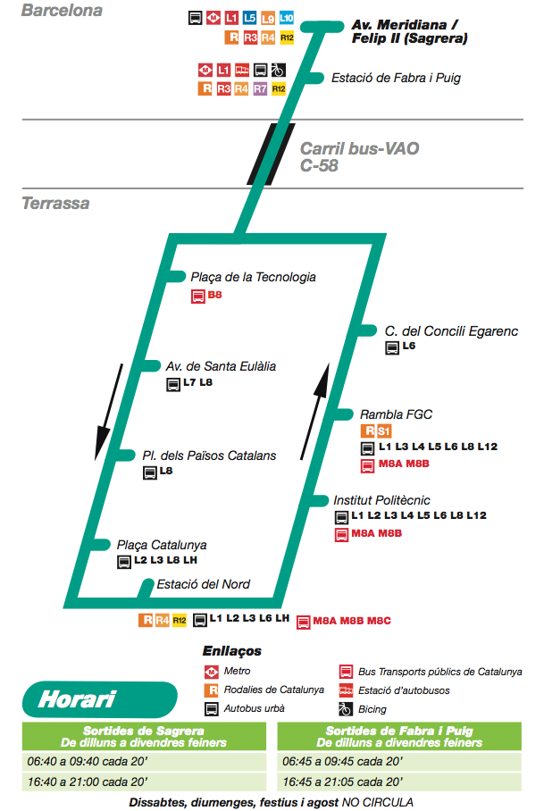 AQUÍ ESCRIBO Las líneas de bus exprés de Sabadell y Terrassa a