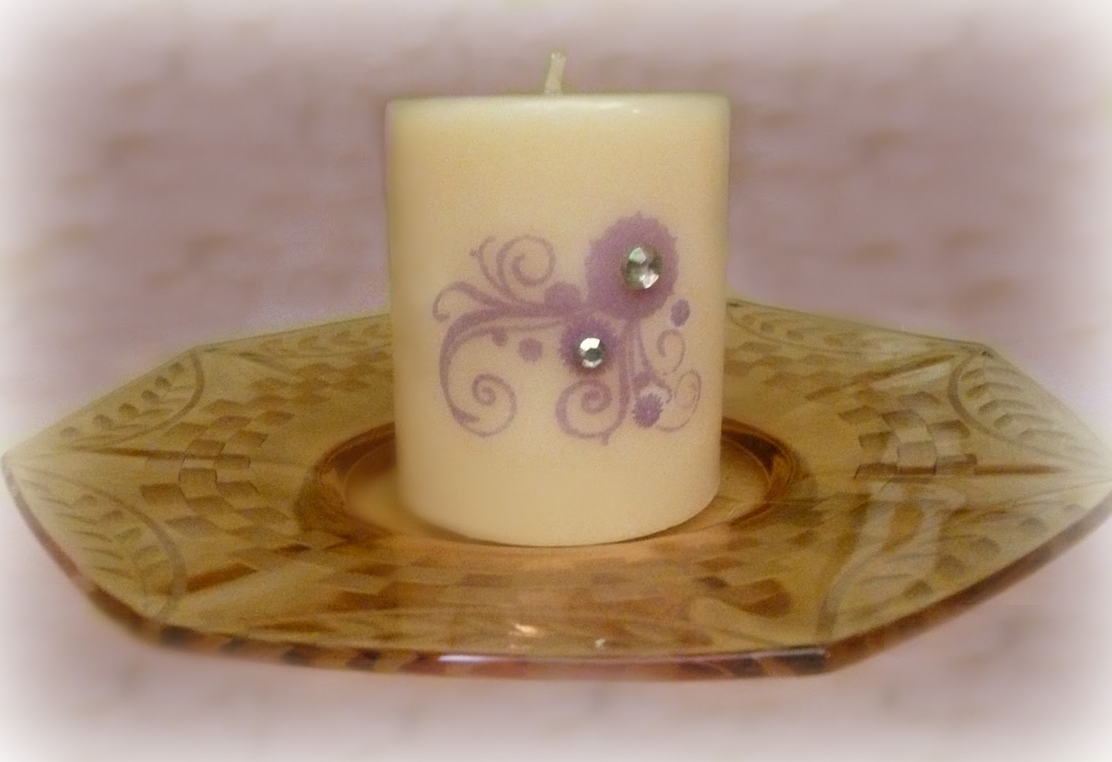 Sandy's Creations in Clay Transferring Images onto Candles