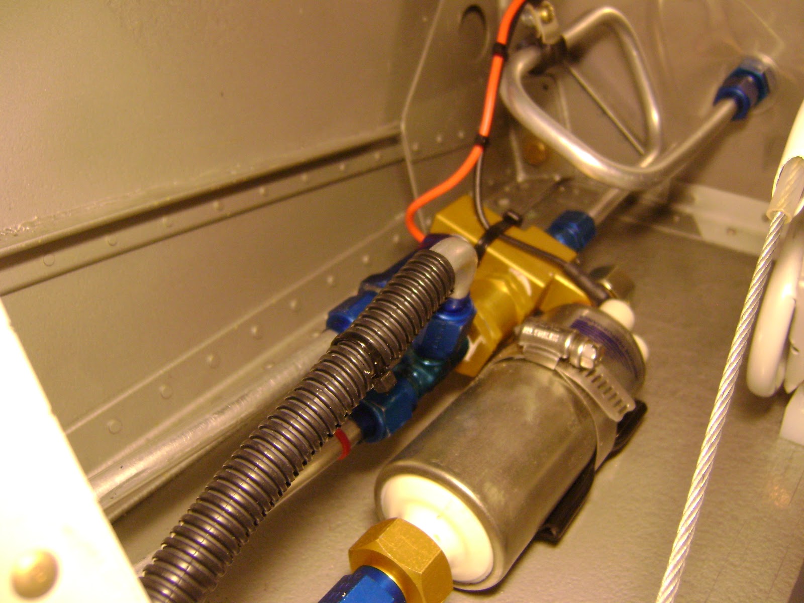 to JT's RV8 Aircraft Factory! Electric Fuel Pump and Filter