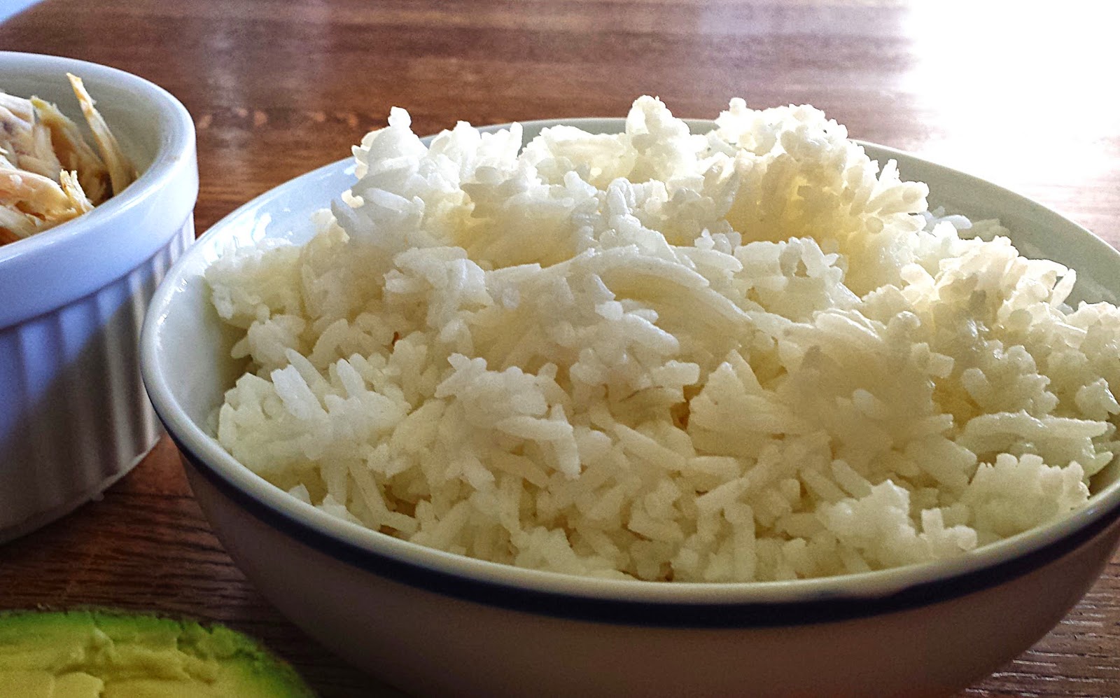 Let's eat......simple! Gingery Chicken, Rice, and Avocado soup
