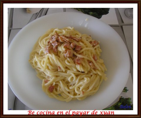 Spaghettis  Con Carbonara A Mi Manera
