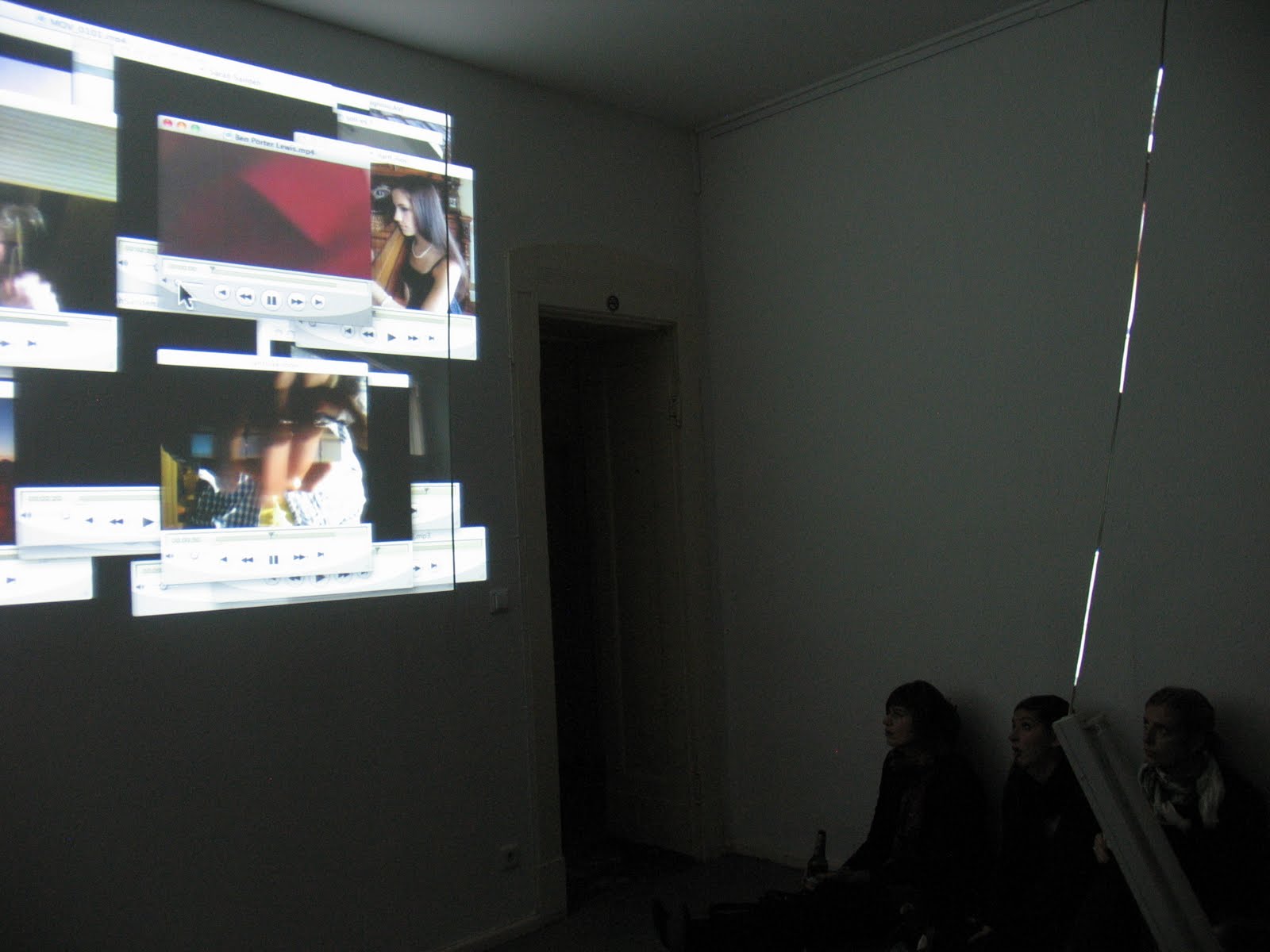 projector images are green and flickering