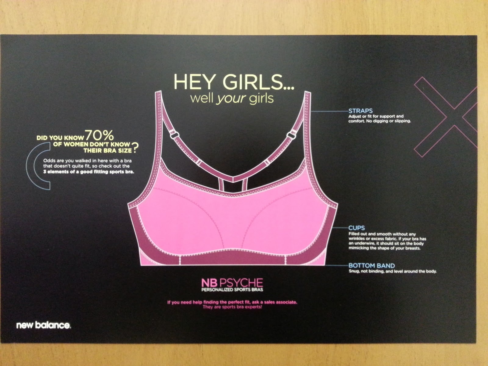 New Balance Sports Bra Size Chart