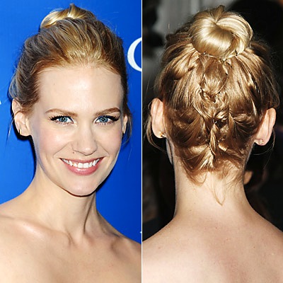 french braided chignon