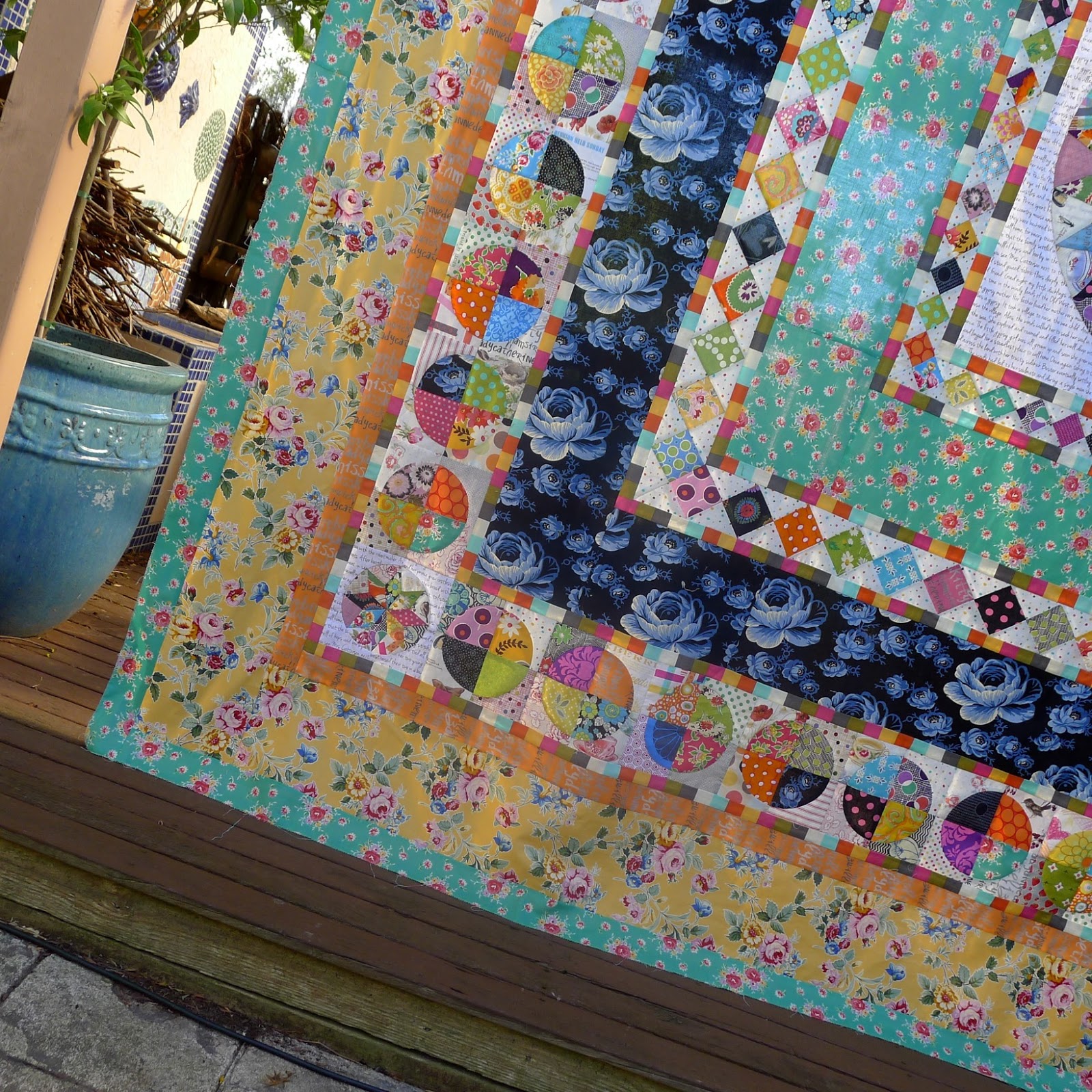 Cabbage Quilts Museum Medallion Quilt Top Finished...