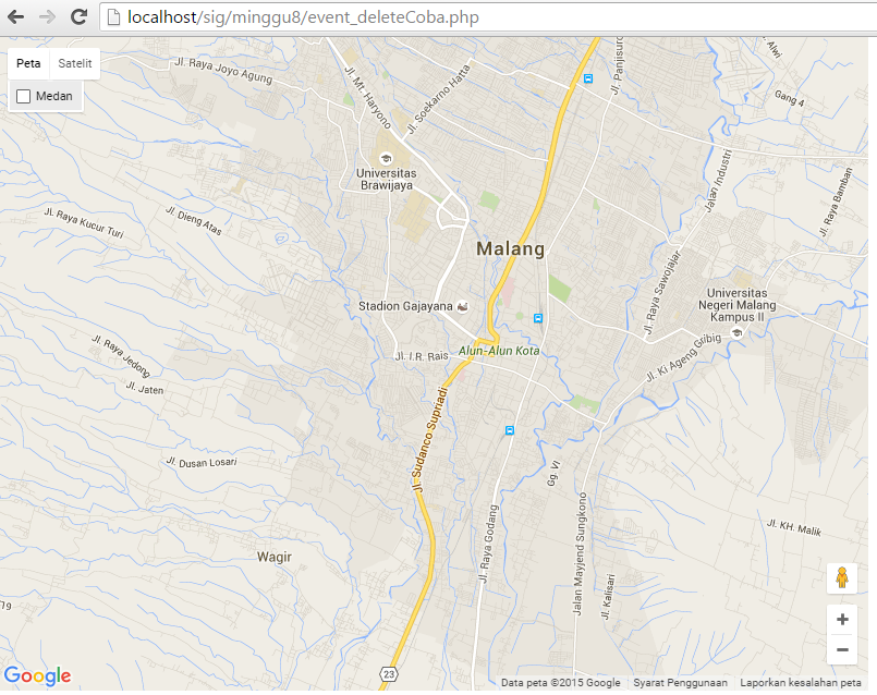 Menambah dan Menghapus Marker Pada Google Maps API Menggunakan Action