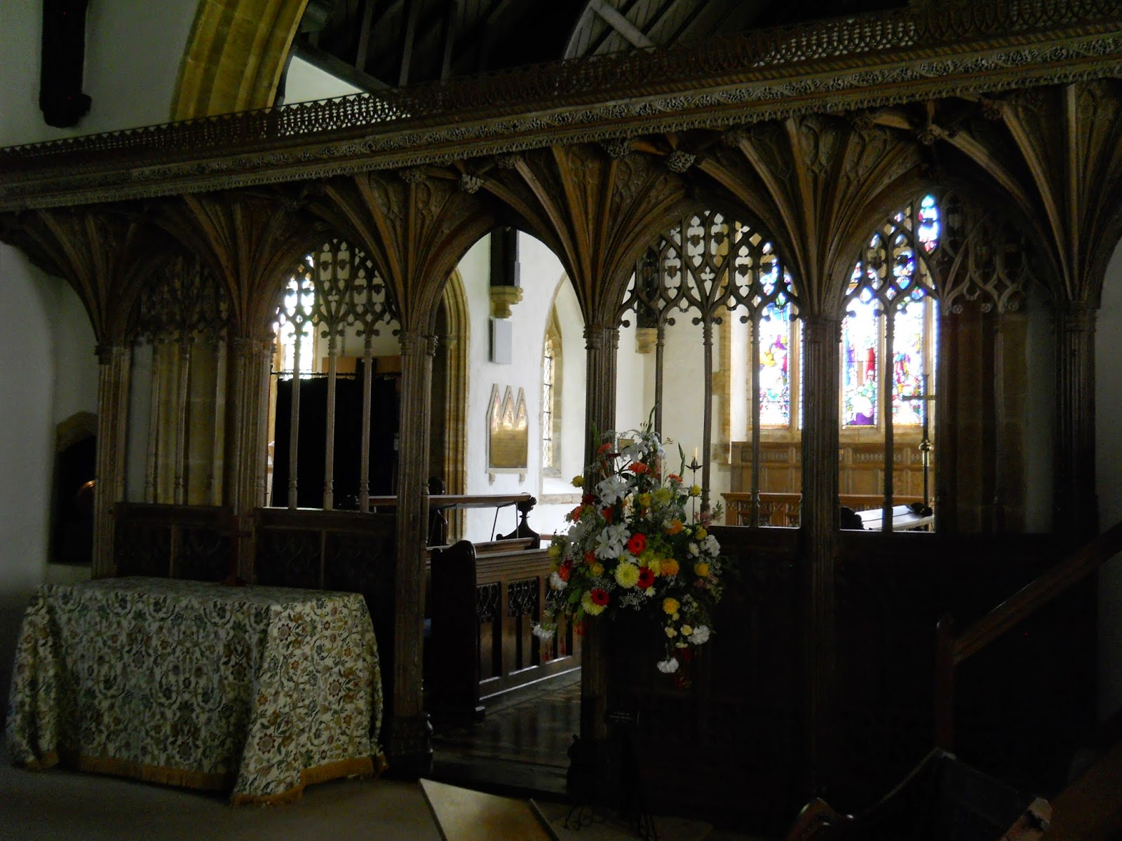 A strange Norman stone carving in St Nicholas' church, Combe St