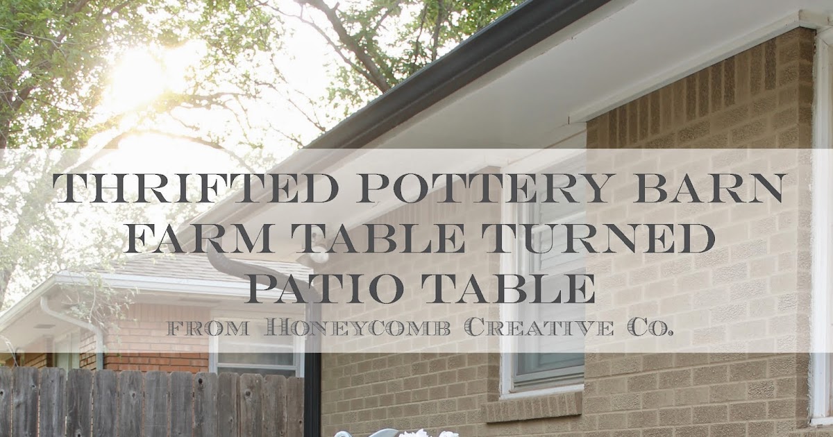 12th and White Thrifted Pottery Barn Table {How to Turn Indoor