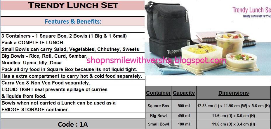 Tupperware Girlz Day Out Lunch Set