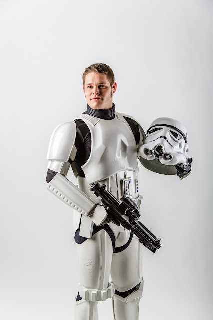 Stormtrooper with helmet off