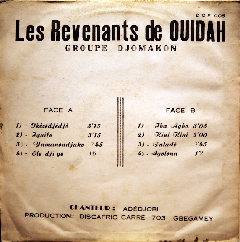 Egungun of Ouidah / Les Revenants de Ouidah (1976) Les+Revenants+de+Ouidah+(back)