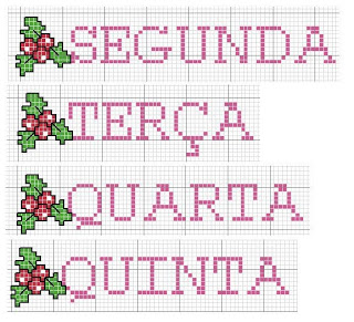 Ponto Cruz de Natal - dias da semana Ponto Cruz de Natal - dias da semana