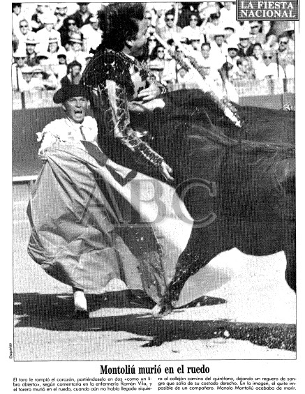 Blog Taurino Remellao MONTOLIÚ, HOY HACE 20 AÑOS