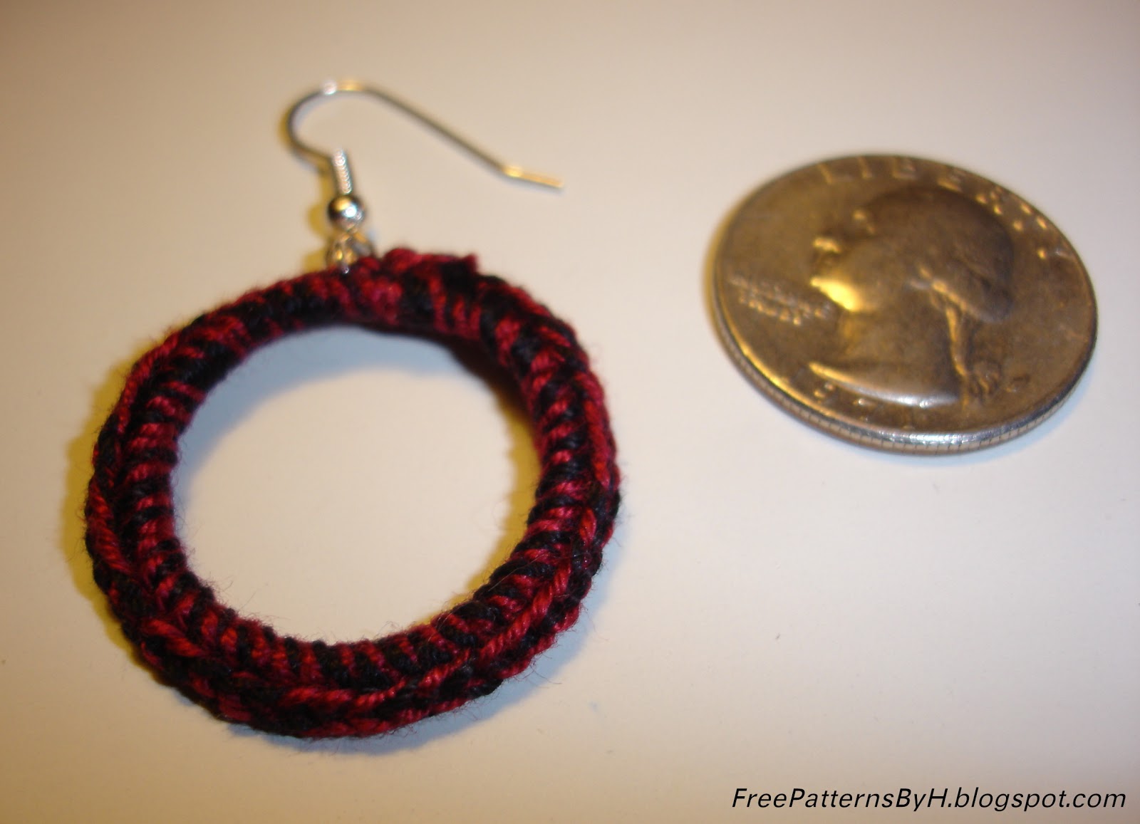 Free Patterns by H Super Simple Crocheted Hoop Earrings