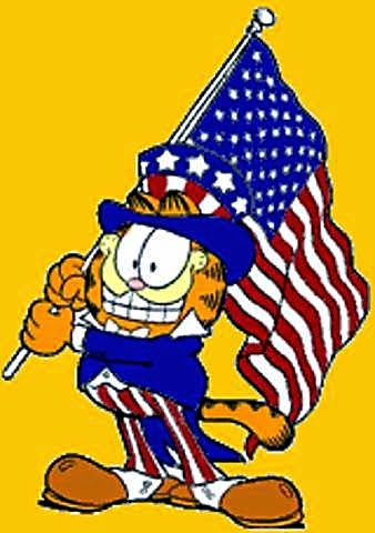 garfield memorial odie july humor monday bad too 4th clipart patriotic flag cartoon american clip cat funny fourth choose board