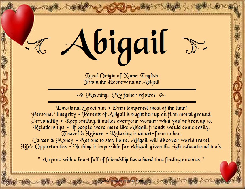 Abigail Unique Names