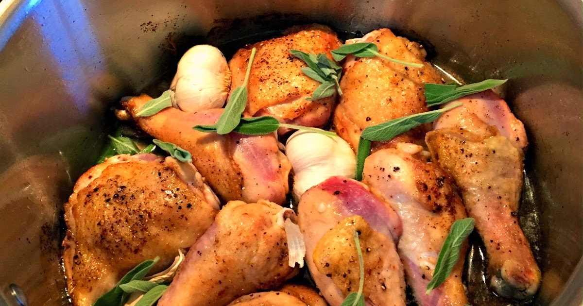 Estelle's BRAISED CHICKEN AND NOODLES IN CREAMY GARLIC SAUCE