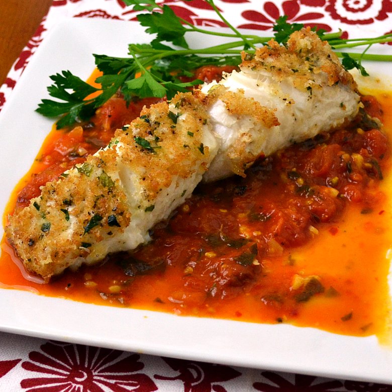 ParmesanPanko Crusted Halibut Recipe — Dishmaps