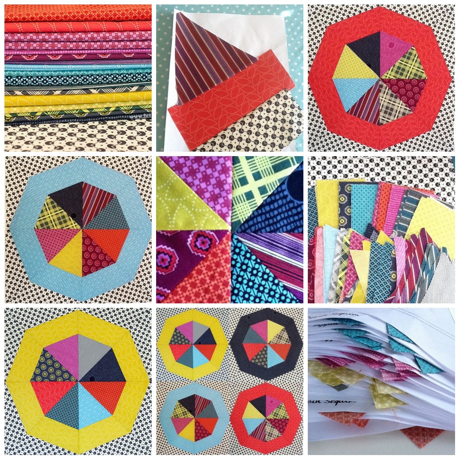 Little Bluebell Inch by Inch, Spinning Stars Quilt Along