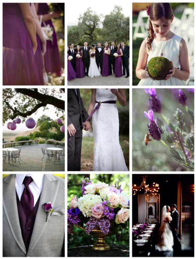 emerald and purple wedding