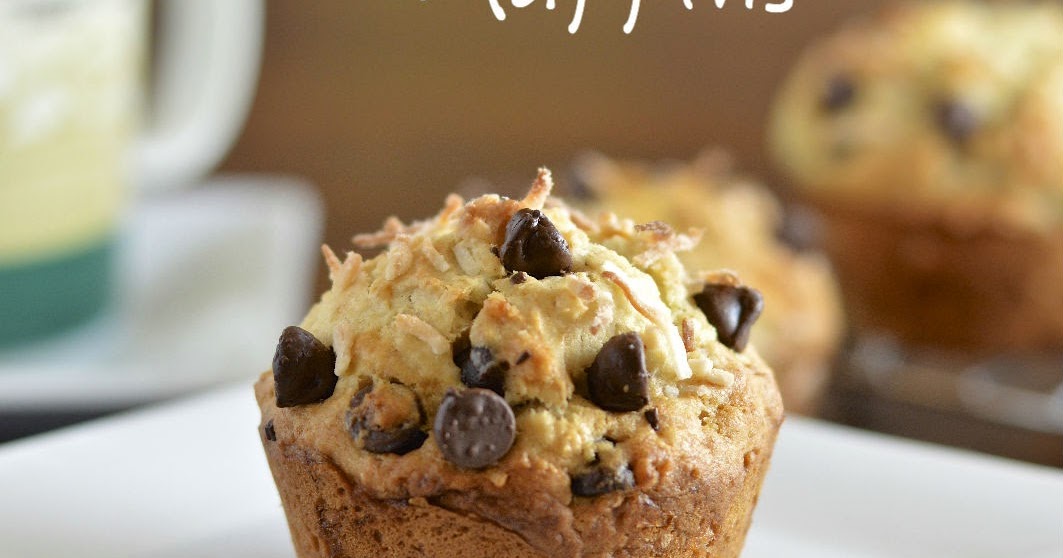 Banana Coconut Chocolate Chip Muffins Virtually Homemade Banana