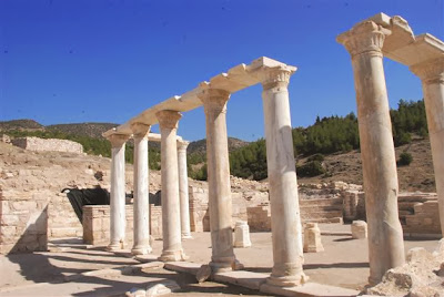 Church columns restored at ancient Hierapolis Church columns restored at ancient Hierapolis