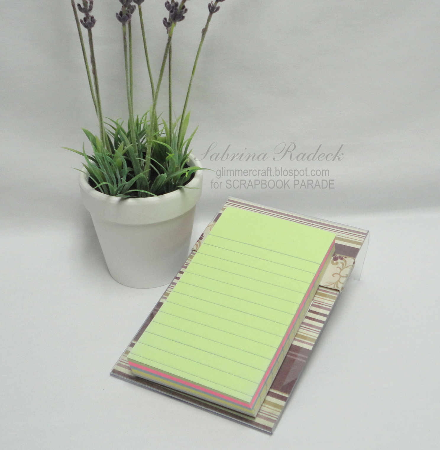Desk Top Set PostItNote or Pad Holder Aspiring to Creativity