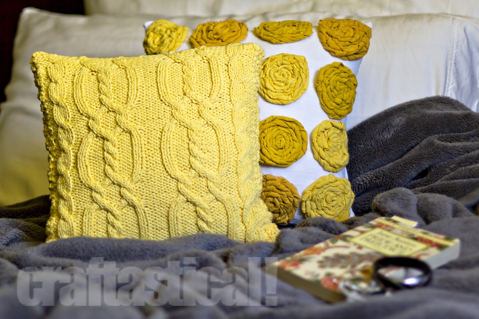 Craftastical! Tutorial Cable Knit Pillow