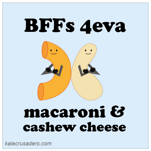 BFFs 4eva: macaroni & cashew cheese, best friends forever, vegan macaroni and cheese, vegan mac and cheese